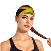 Elastic Unisex Sports Headband Moisture Wicking Athletic for Running, Working Out,Outdoor Sports Old Jamaican Flag Printing view 2