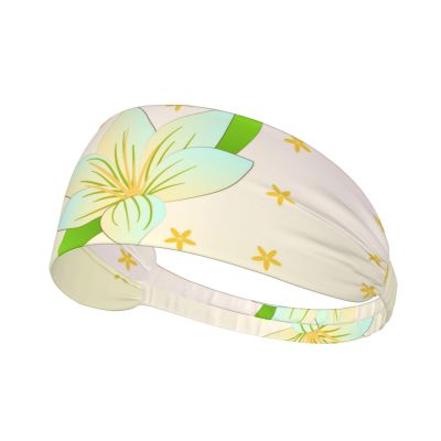 Elastic Unisex Sports Headband Moisture Wicking Athletic for Running, Working Out,Outdoor Sports Blooming Daffodils Prints
