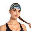 YYHWHJDE Elastic Unisex Sports Headband Moisture Wicking Athletic for Running, Working Out,Outdoor Sports Abalone Nacre Picture, Black view 2