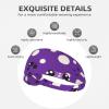 Elastic Unisex Sports Headband Moisture Wicking Athletic for Running, Working Out,Outdoor Sports Purple Poodle Polka dot Printing view 3
