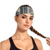 YYHWHJDE Elastic Unisex Sports Headband Moisture Wicking Athletic for Running, Working Out,Outdoor Sports African Peoples Illustration Prints, Black view 2