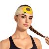 YYHWHJDE Elastic Unisex Sports Headband Moisture Wicking Athletic for Running, Working Out,Outdoor Sports Golden Sunflower Picture, Black view 2