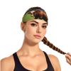 YYHWHJDE Elastic Unisex Sports Headband Moisture Wicking Athletic for Running, Working Out,Outdoor Sports Real Swiss Cow Brown Prints, Black view 2