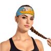 YYHWHJDE Elastic Unisex Sports Headband Moisture Wicking Athletic for Running, Working Out,Outdoor Sports Sunflower Seeds and Rabbits Prints, Black view 2