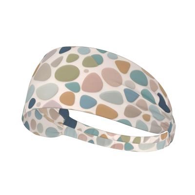 YYHWHJDE Elastic Unisex Sports Headband Moisture Wicking Athletic for Running, Working Out,Outdoor Sports Colored Water Millstone Prints, Black