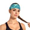 YYHWHJDE Elastic Unisex Sports Headband Moisture Wicking Athletic for Running, Working Out,Outdoor Sports Dawn Ocean Waves Printing, Black view 2