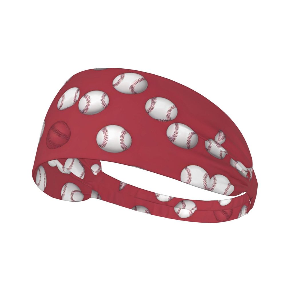 Elastic Unisex Sports Headband Moisture Wicking Athletic for Running, Working Out,Outdoor Sports Fastball Ball Pitcher Prints