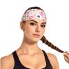 YYHWHJDE Elastic Unisex Sports Headband Moisture Wicking Athletic for Running, Working Out,Outdoor Sports Pink teapot Printing, Black view 2