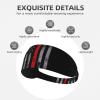 YYHWHJDE Elastic Unisex Sports Headband Moisture Wicking Athletic for Running, Working Out,Outdoor Sports Firefighter Axe Red Line Flag Prints, Black view 3