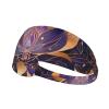 Elastic Unisex Sports Headband Moisture Wicking Athletic for Running, Working Out,Outdoor Sports Magic Lotus Floral Printing view 1