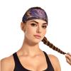 Elastic Unisex Sports Headband Moisture Wicking Athletic for Running, Working Out,Outdoor Sports Magic Lotus Floral Printing view 2
