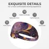 Elastic Unisex Sports Headband Moisture Wicking Athletic for Running, Working Out,Outdoor Sports Magic Lotus Floral Printing view 3