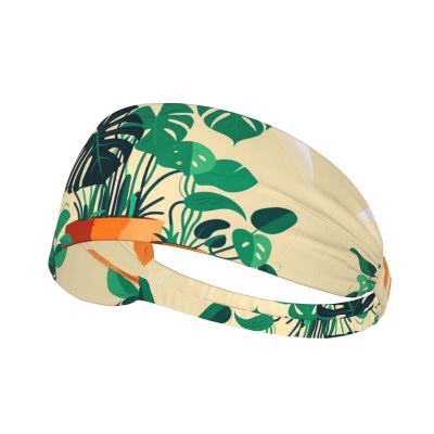 YYHWHJDE Elastic Unisex Sports Headband Moisture Wicking Athletic for Running, Working Out,Outdoor Sports Cartoon Turtle Back Bamboo Picture