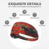 YYHWHJDE Elastic Unisex Sports Headband Moisture Wicking Athletic for Running, Working Out,Outdoor Sports Red Geranium Potted Plant Prints, Black view 3
