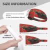 YYHWHJDE Elastic Unisex Sports Headband Moisture Wicking Athletic for Running, Working Out,Outdoor Sports Red Geranium Potted Plant Prints, Black view 4