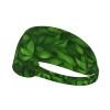 YYHWHJDE Elastic Unisex Sports Headband Moisture Wicking Athletic for Running, Working Out,Outdoor Sports Green Leaves Wall Printing, Black view 1
