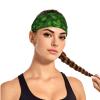 YYHWHJDE Elastic Unisex Sports Headband Moisture Wicking Athletic for Running, Working Out,Outdoor Sports Green Leaves Wall Printing, Black view 2