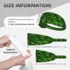 YYHWHJDE Elastic Unisex Sports Headband Moisture Wicking Athletic for Running, Working Out,Outdoor Sports Green Leaves Wall Printing, Black view 4