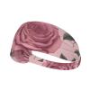 YYHWHJDE Elastic Unisex Sports Headband Moisture Wicking Athletic for Running, Working Out,Outdoor Sports Dusky Rose Prints, Black view 1