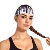 YYHWHJDE Elastic Unisex Sports Headband Moisture Wicking Athletic for Running, Working Out,Outdoor Sports Purple Gothic Ghost Prints, Black view 2