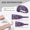 YYHWHJDE Elastic Unisex Sports Headband Moisture Wicking Athletic for Running, Working Out,Outdoor Sports Purple Lavender Garden Prints, Black view 4