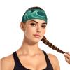 Elastic Unisex Sports Headband Moisture Wicking Athletic for Running, Working Out,Outdoor Sports Ocean Green Wave surf Printing view 2
