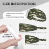 YYHWHJDE Elastic Unisex Sports Headband Moisture Wicking Athletic for Running, Working Out,Outdoor Sports Hardwoods Green Camo Prints, Black view 4