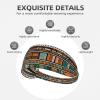 YYHWHJDE Elastic Unisex Sports Headband Moisture Wicking Athletic for Running, Working Out,Outdoor Sports African Tribal Ethnic Prints, Black view 3