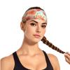 YYHWHJDE Elastic Unisex Sports Headband Moisture Wicking Athletic for Running, Working Out,Outdoor Sports Pastel Poppies Picture Black view 2