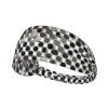YYHWHJDE Elastic Unisex Sports Headband Moisture Wicking Athletic for Running, Working Out,Outdoor Sports Silver Round Picture, Black view 1