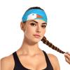 YYHWHJDE Elastic Unisex Sports Headband Moisture Wicking Athletic for Running, Working Out,Outdoor Sports Happy White Goose Prints, Black view 2