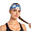 YYHWHJDE Elastic Unisex Sports Headband Moisture Wicking Athletic for Running, Working Out,Outdoor Sports Funny Naughty Sheep Tongue Cute Animal Printing, Black view 2