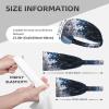 YYHWHJDE Elastic Unisex Sports Headband Moisture Wicking Athletic for Running, Working Out,Outdoor Sports Christmas Tree Snowflakes Picture, Black view 4