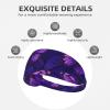 YYHWHJDE Elastic Unisex Sports Headband Moisture Wicking Athletic for Running, Working Out,Outdoor Sports Purple Butterfly Printing, Black view 3