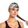 YYHWHJDE Elastic unisex sports headband Moisture Wicking Athletic for Running, Working Out,Outdoor sports Pool Party Cruise Ship Pattern, Black view 2