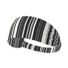 YYHWHJDE Elastic Unisex Sports Headband Moisture Wicking Athletic for Running, Working Out,Outdoor Sports Black and White Stripes Picture view 1