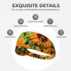 YYHWHJDE Elastic Unisex Sports Headband Moisture Wicking Athletic for Running, Working Out,Outdoor Sports Oil Painting Sunflower Picture, Black view 3
