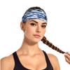 YYHWHJDE Elastic Unisex Sports Headband Moisture Wicking Athletic for Running, Working Out,Outdoor Sports Blue Camo Prints, Black view 2
