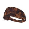 YYHWHJDE Elastic Unisex Sports Headband Moisture Wicking Athletic for Running, Working Out,Outdoor Sports Tree Leaf Texture Vein Printing, Black view 1