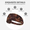 YYHWHJDE Elastic Unisex Sports Headband Moisture Wicking Athletic for Running, Working Out,Outdoor Sports Tree Leaf Texture Vein Printing, Black view 3