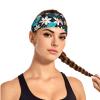 YYHWHJDE Elastic Unisex Sports Headband Moisture Wicking Athletic for Running, Working Out,Outdoor Sports Floral Pattern Printing, Black view 2