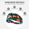 YYHWHJDE Elastic Unisex Sports Headband Moisture Wicking Athletic for Running, Working Out,Outdoor Sports Floral Pattern Printing, Black view 3