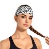 YYHWHJDE Elastic Unisex Sports Headband Moisture Wicking Athletic for Running, Working Out,Outdoor Sports Black and White Polka Dot Picture view 2