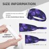 YYHWHJDE Elastic Unisex Sports Headband Moisture Wicking Athletic for Running, Working Out,Outdoor Sports Purple Butterflies Printing, Black view 4