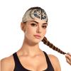 YYHWHJDE Elastic Unisex Sports Headband Moisture Wicking Athletic for Running, Working Out,Outdoor Sports Compass Navigation Prints, Black view 2