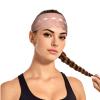YYHWHJDE Elastic Unisex Sports Headband Moisture Wicking Athletic for Running, Working Out,Outdoor Sports Rose Gold Pattern Backgrounds Prints, Black view 2