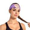 YYHWHJDE Elastic Unisex Sports Headband Moisture Wicking Athletic for Running, Working Out,Outdoor Sports Wacky Bunny Prints, Black view 2