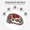 Elastic Unisex Sports Headband Moisture Wicking Athletic for Running, Working Out,Outdoor Sports Embroidery Style Rose Prints view 3