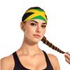 YYHWHJDE Elastic Unisex Sports Headband Moisture Wicking Athletic for Running, Working Out,Outdoor Sports Jamaica Flag Picture, Black view 2