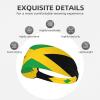 YYHWHJDE Elastic Unisex Sports Headband Moisture Wicking Athletic for Running, Working Out,Outdoor Sports Jamaica Flag Picture, Black view 3